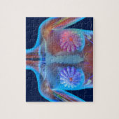 Computerkunstwerk voor borstkanker, legpuzzel (Verticaal)