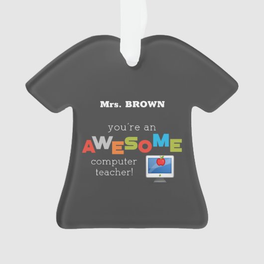 Computerleraar appreciatiedag, Geweldige Ornament (voorkant)