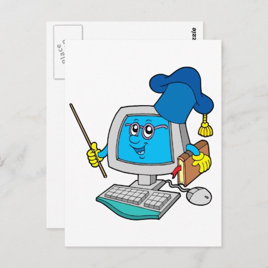 Computerleraar Briefkaart (Voorkant / Achterkant)