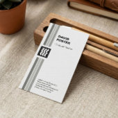 Computerleraar - Modern Black White Visitekaartje