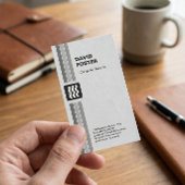 Computerleraar - Modern Black White Visitekaartje