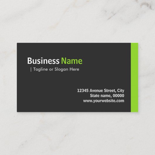 Computerleraar - Modern minimalistisch groen Visitekaartje (Achterkant)