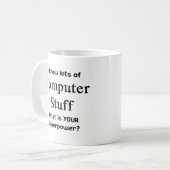 computermateriaal koffiemok (Voorkant links)