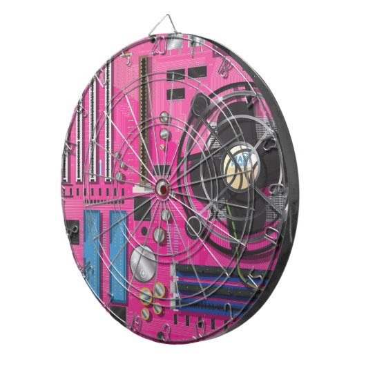 Computermoederbord Dartbord (Voorkant Rechts)