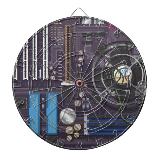 Computermoederbord Dartbord (Voorkant)