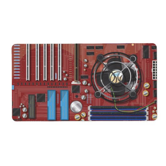 Computermoederbord Etiket (Voorkant)