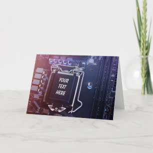 Computermoederbord met tekst op de CPU Kaart
