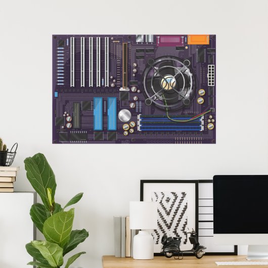 Computermoederbord Poster (Thuiskantoor)