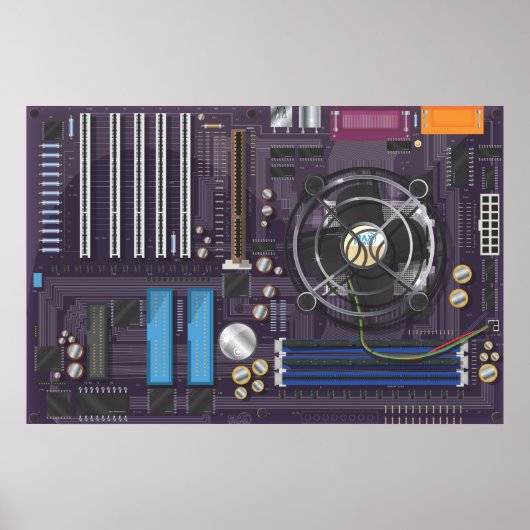 Computermoederbord Poster (Voorkant)