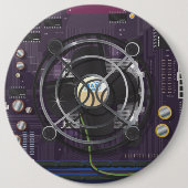 Computermoederbord Ronde Button 6,0 Cm (Voorkant)