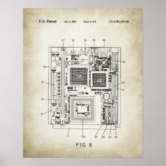 Computermoederbordpatent Poster