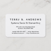 Computermonitor Visitekaartje (Achterkant)