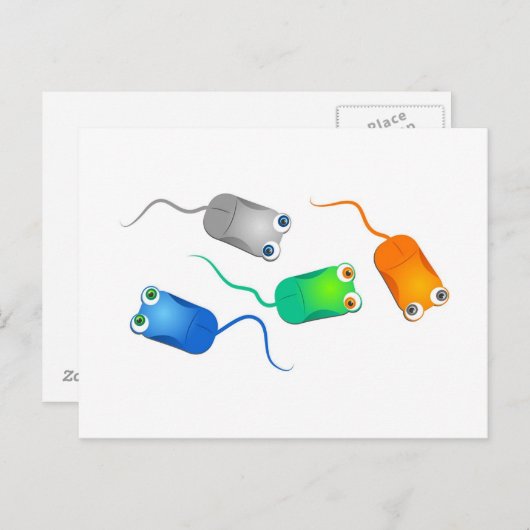 Computermuizen Briefkaart (Voorkant / Achterkant)