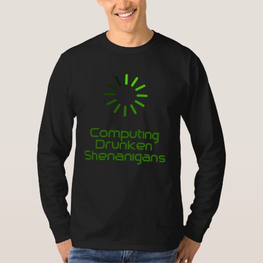Computernerd Iers drankteken T-shirt (Voorkant)
