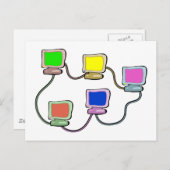 Computernetwerk Briefkaart (Voorkant / Achterkant)