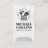 computernetwerk | Data Analyst-Wereldkaart Visitekaartje (Voorkant)