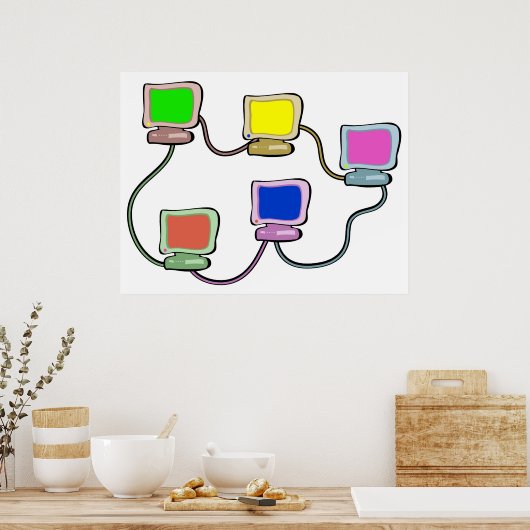 Computernetwerk Poster (Keuken)