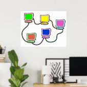 Computernetwerk Poster (Thuiskantoor)