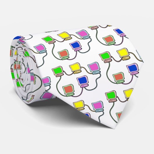 Computernetwerk Stropdas (Opgerold)