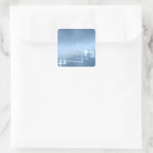 Computernetwerk Vierkante Sticker (Tas)
