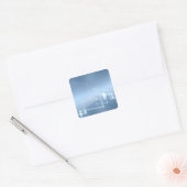 Computernetwerk Vierkante Sticker (Envelop)