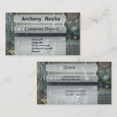 Computerontwerp met moederbordtechnologie visitekaartje (Voorkant / Achterkant)