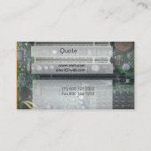 Computerontwerp met moederbordtechnologie visitekaartje (Achterkant)