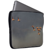 Computerovertrek met roze flamingo's motief laptop sleeve (Voorkant Rechts)