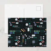 Computerprintplaatpatroon feestdagenkaart (Voorkant / Achterkant)