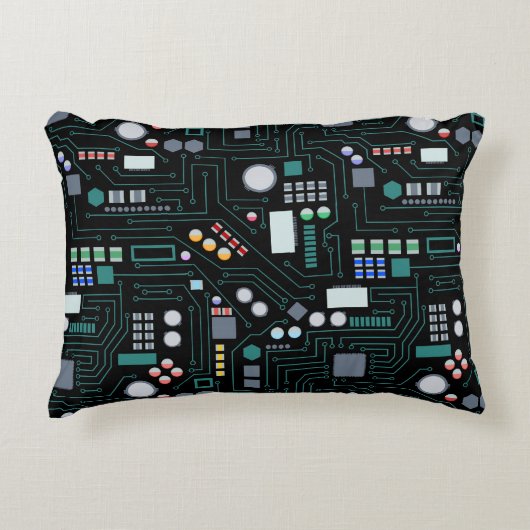 Computerprintplaatpatroon Kantoor Decor Accent Kussen (Voorkant)