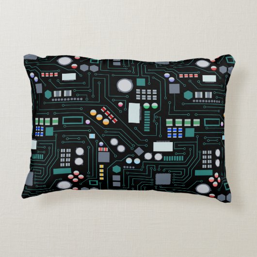 Computerprintplaatpatroon Kantoor Decor Accent Kussen (Achterkant)