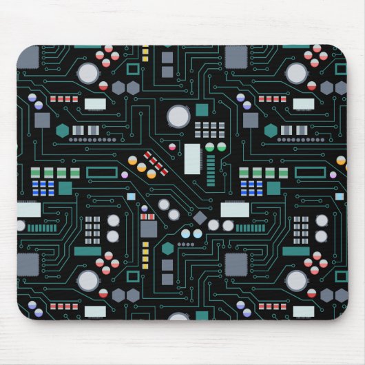 Computerprintplaatpatroon Kantoor Decor Muismat (Voorkant)
