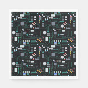 Computerprintplaatpatroon servet