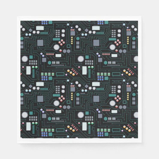 Computerprintplaatpatroon  servet (Voorkant)