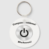 Computerproblemen zwarte letters sleutelhanger (Voorkant)