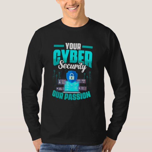 Computerprogrammeur die cyberbeveiliging programme t-shirt (Voorkant)