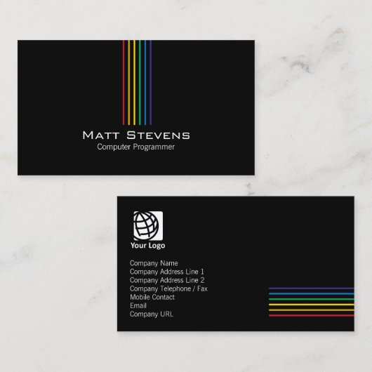 Computerprogrammeur Eenvoudig Visitekaartje (Voorkant / Achterkant)