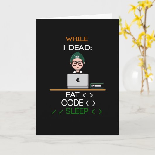 Computerprogrammeur en -ontwikkelaar kaart (Gele Bloem)