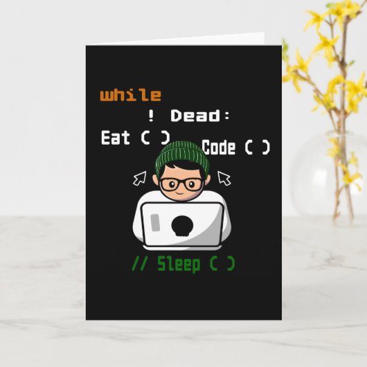 Computerprogrammeur en -ontwikkelaar kaart (Gele Bloem)