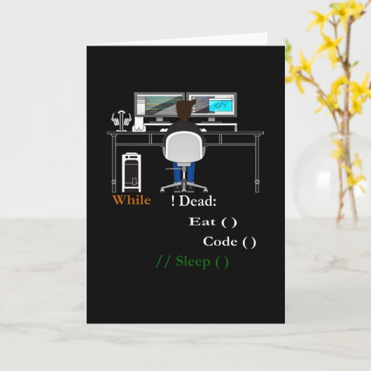 Computerprogrammeur en -ontwikkelaar kaart (Gele Bloem)