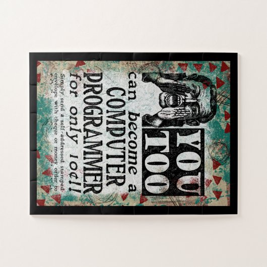 Computerprogrammeur - Funny Retro Legpuzzel (Horizontaal)