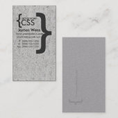 Computerprogrammeur Geek Web Designer Computer Visitekaartje (Voorkant / Achterkant)