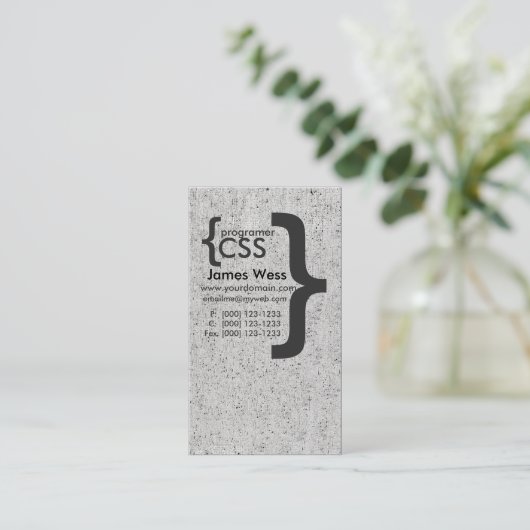 Computerprogrammeur Geek Web Designer Computer Visitekaartje (Staand voorkant)