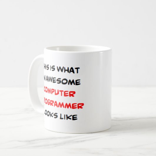 computerprogrammeur, geweldige koffiemok (Voorkant links)