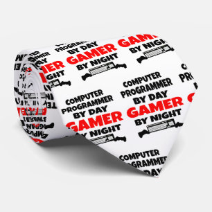 Computerprogrammeur houdt van het spelen van video stropdas