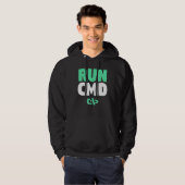 Computerprogrammeur  Opdrachtprompt  Grappig Uitvo Hoodie (Voorkant volledig)