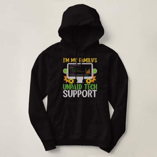Computerprogrammeur plezier in mijn familie onbeta hoodie (Design voorkant)