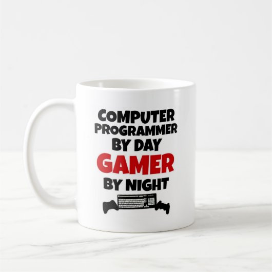 Computerprogrammeur van Day Gamer by Night Koffiemok (Links)