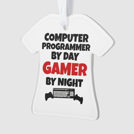 Computerprogrammeur van Day Gamer by Night Ornament (voorkant)