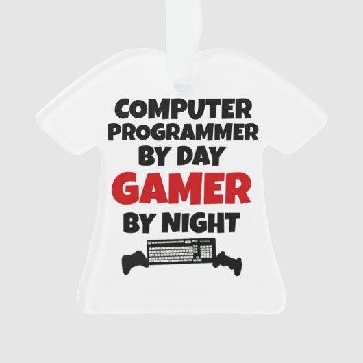 Computerprogrammeur van Day Gamer by Night Ornament (voorkant)